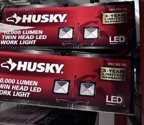Husky 10000 Lumen Twin Head LED Work Light Tripod