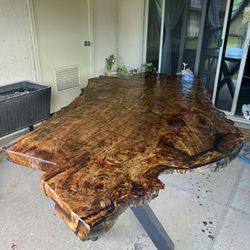 Custom Hawaiian live edge Mango Wood Dining Table