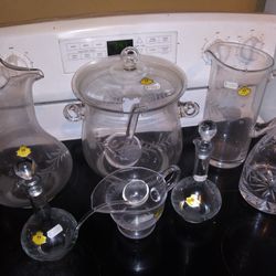 CRYSTAL LEAD HANDCUT WITH OVER 24. LEAD OXIDE MADE IN GERMANY