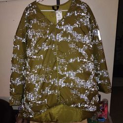 New Adidas Button Down  winter jacket