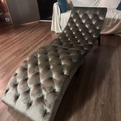 Foldable Tufted Velvet Chaise Lounge $50