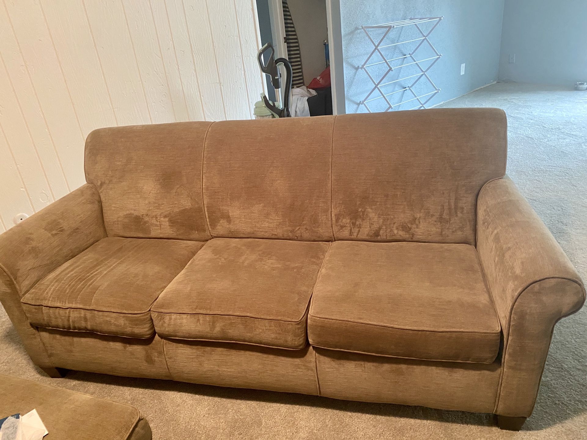 Couch, ottoman, chair