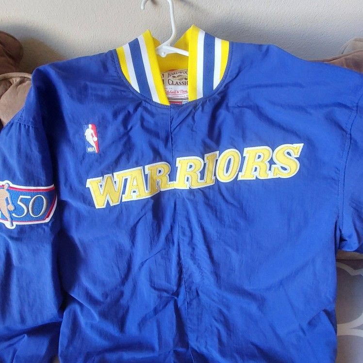Mitchell & Ness Golden State Warriors 1996/97 Authentic Full-Snap Warmup Jacket - Size XXL