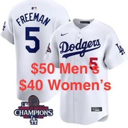 WOMEN’S LOS ANGELES DODGERS FREDDIE FREEMAN STITCHED JERSEY SMALL UP TO 6XL