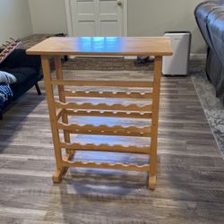 Wood Wine Rack Table