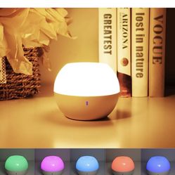 Baby Night Light for Kids, Rechargeable LED Touch Night Light with Color Changing Dimmable Soft Nursery Light with Magnetic Sticker & Carabiner Clip
