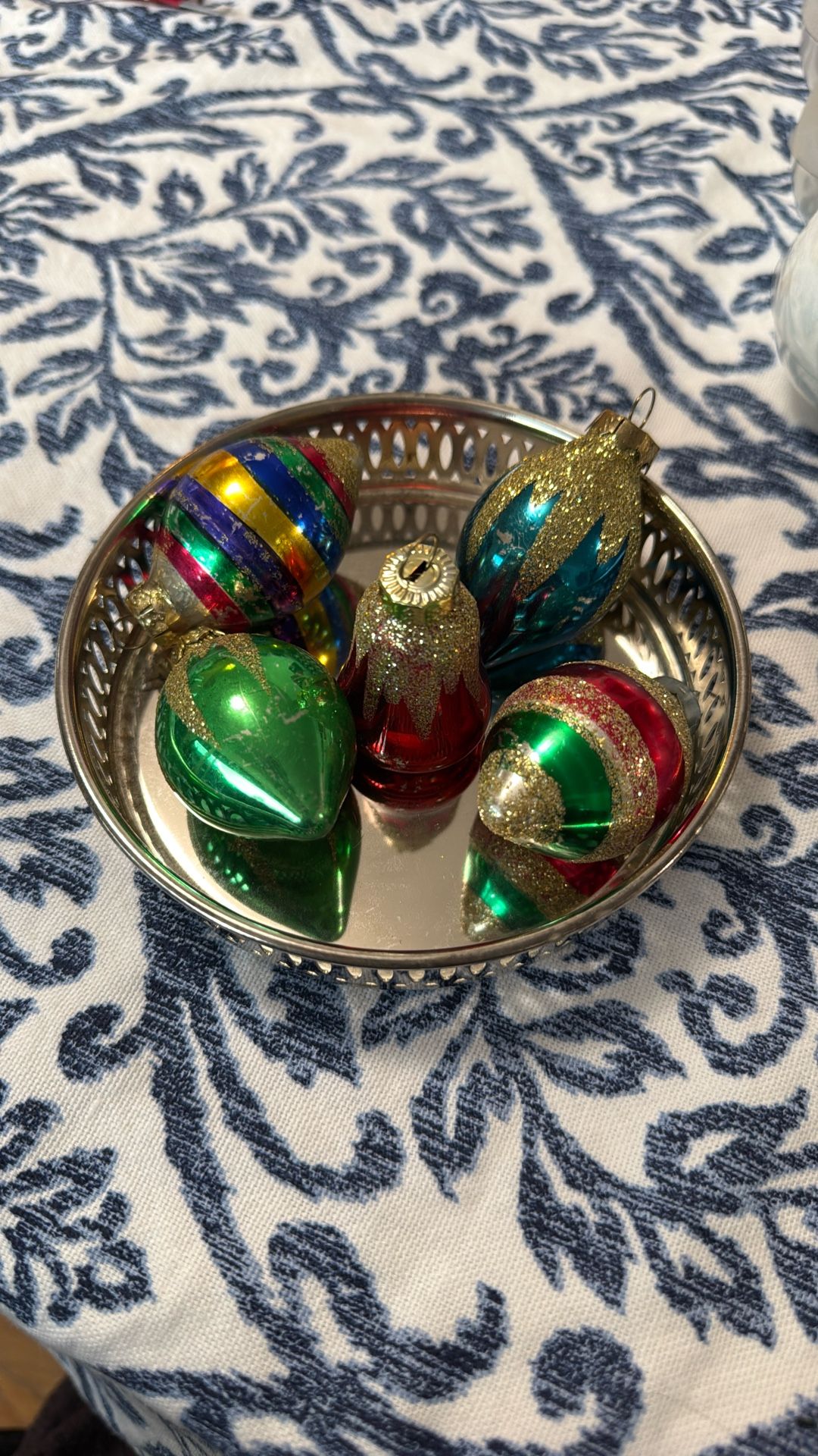 5 Vintage Or vintage Inspired Christmas Ornaments