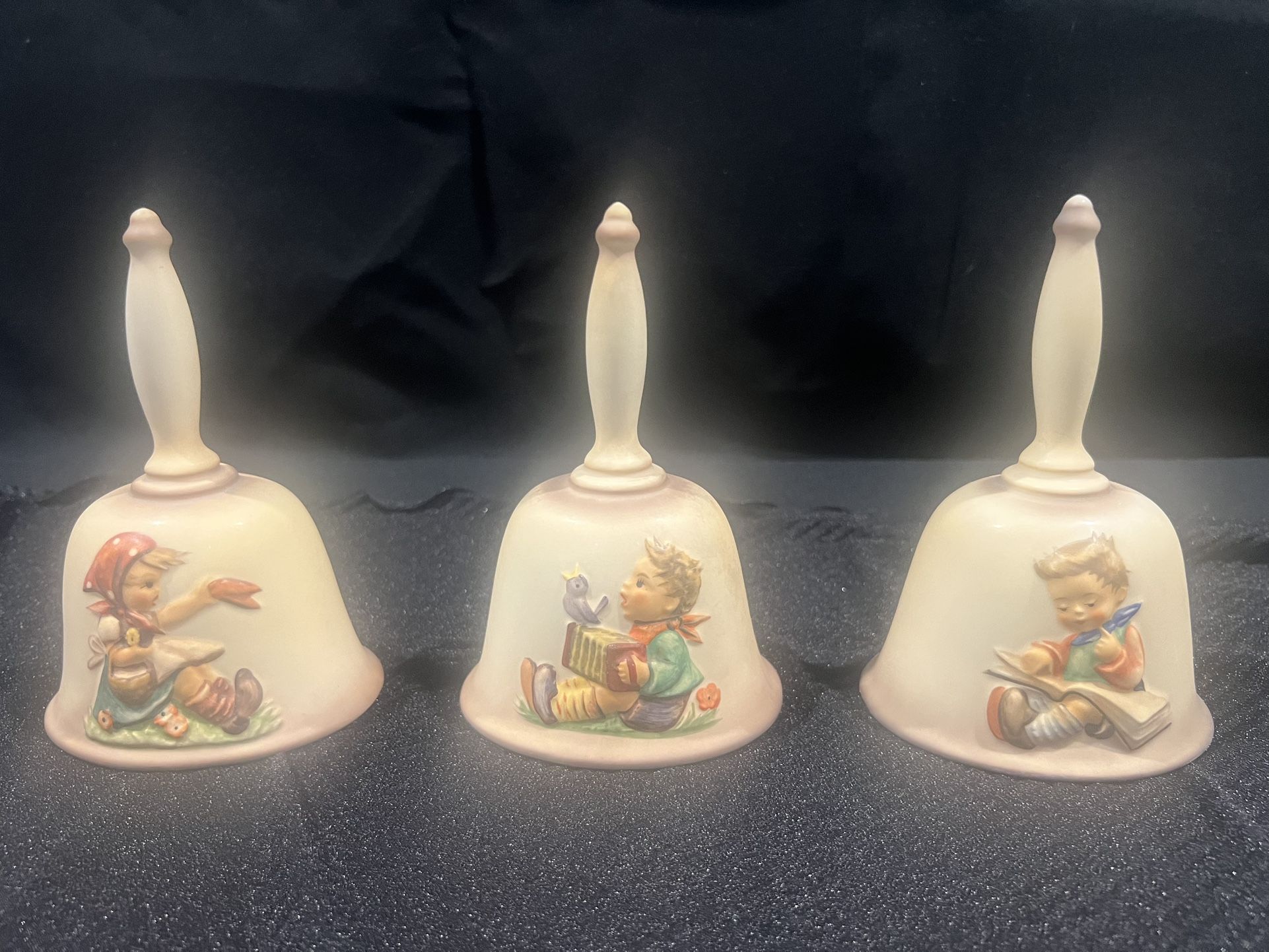 Vintage Goebel M.J. Hummel Annual Bells Set (1978, 1980, 1981) West Germany Boxed