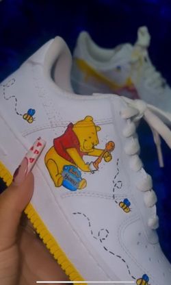 winnie the pooh custom design shoes