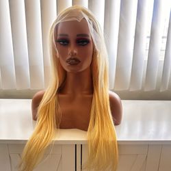 Blonde Lace Wig 28” Human Hair 