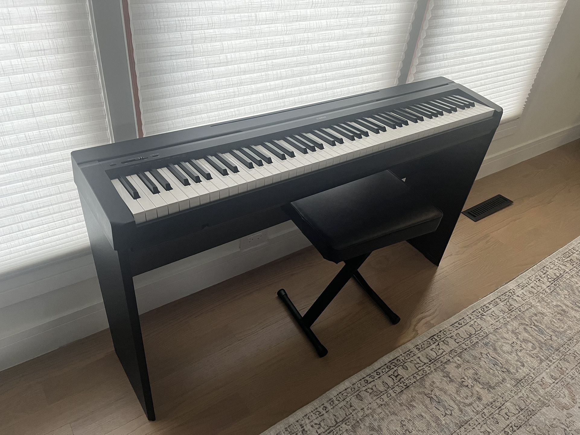 YAMAHA P71 88-Key Weighted Action Digital Piano with Sustain Pedal and Power Supply