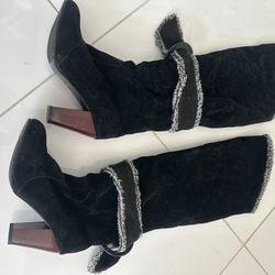 High Knee Suede Boots Size 10.5 Fits 10-11