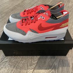 Nike Air Max 1 x CLOT Kiss Of Death - Solar Red 2021/Size 8.5/DD1870-600