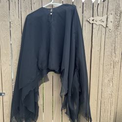 Halloween Black Cape Costume Witch   , Ghoul Or Spook UNIQUE 