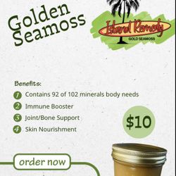 Golden Seamoss Gel / Musgo Marino Dorado