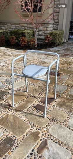 Medline Steel 3-in-1 Elongated Bedside Commode, Foldable Frame, Supports up to 350 lbs, Gray