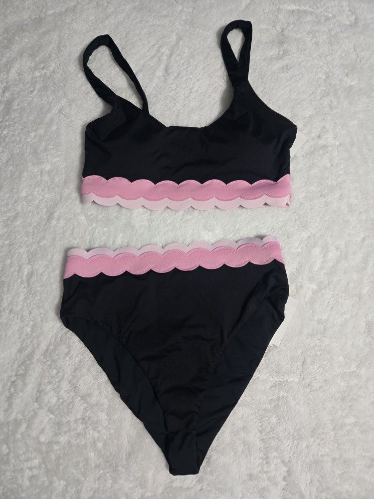 Nwot Beach Riot Marin Scalloped Bikini Set