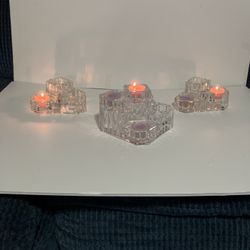 Heavy Crystal Decorative Tea Light Holders