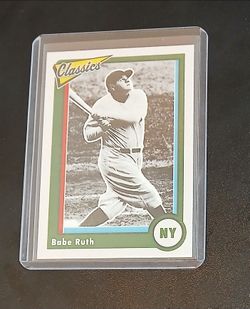 Babe Ruth card in a hard protective case. $5