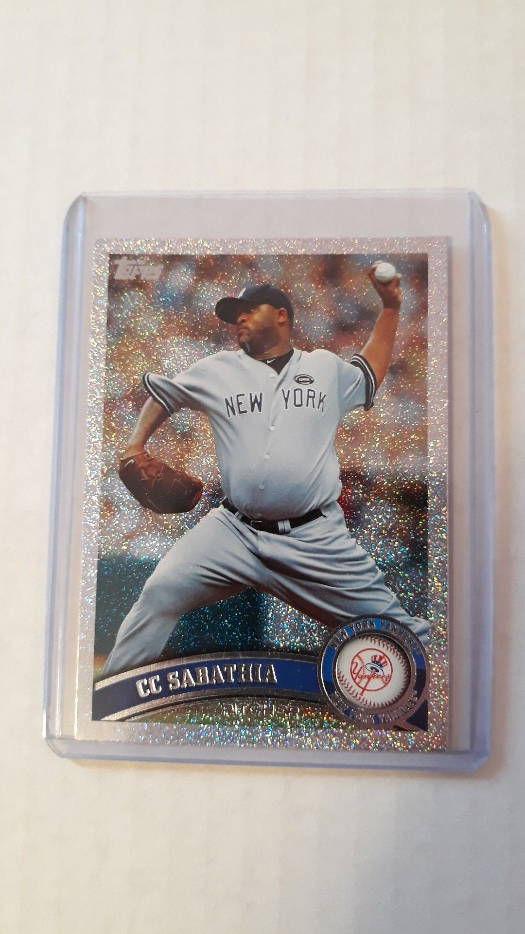 2011 CC Sabathia Factory set sparkle foil.