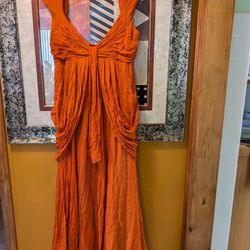 Carmelo Orange Gown