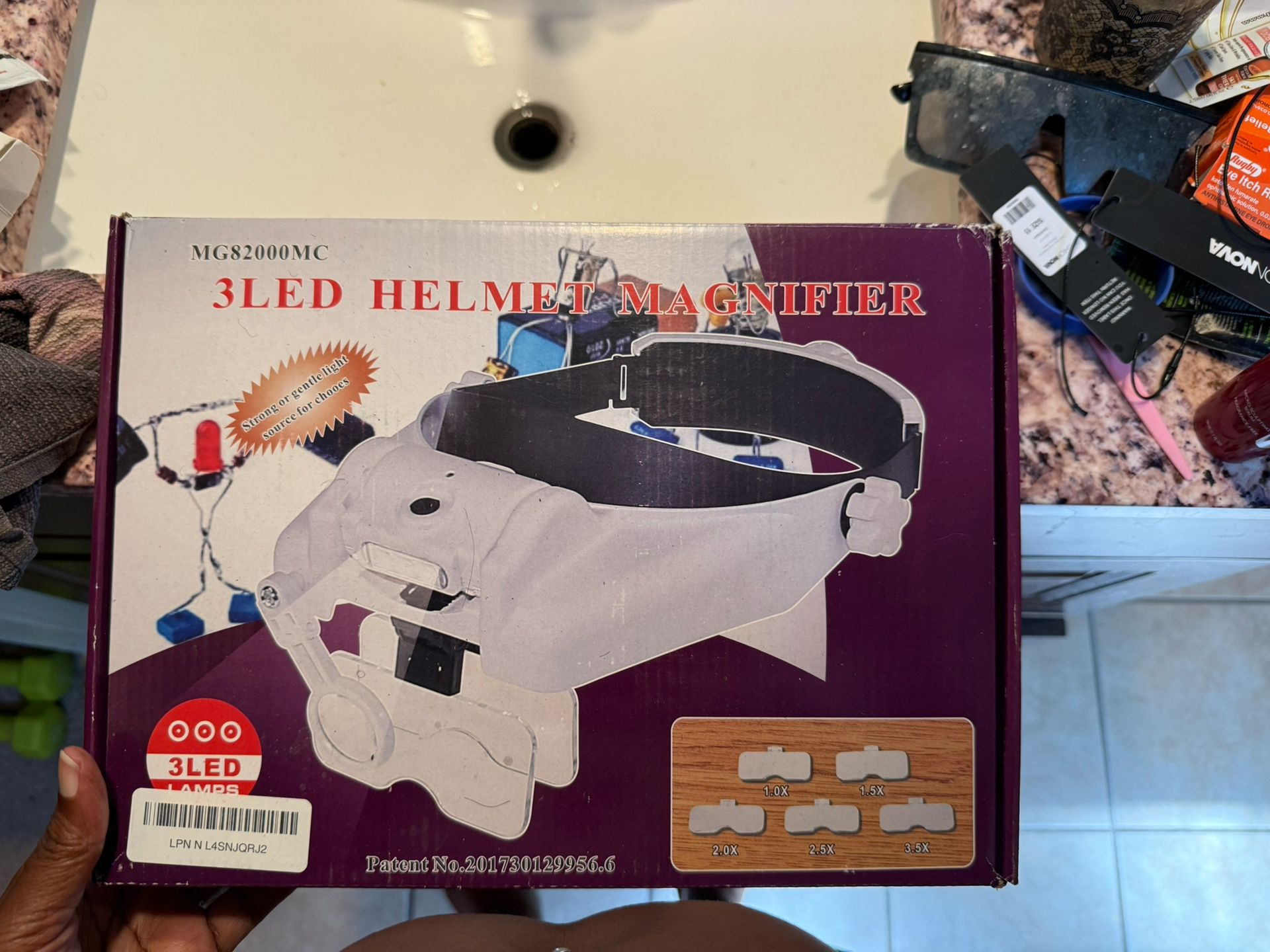 3 LED Helmet Magnifier
