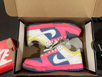 Nike Dunk Low Active Fuchsia Pink Blue White