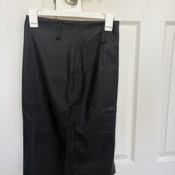 Black Leather Skirt