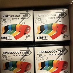 Kinesiology Tape Roll – Best Latex Free Athletic Tape for Muscles/Joints – Waterproof, Stretchy, and Gentle on Skin (16ft)