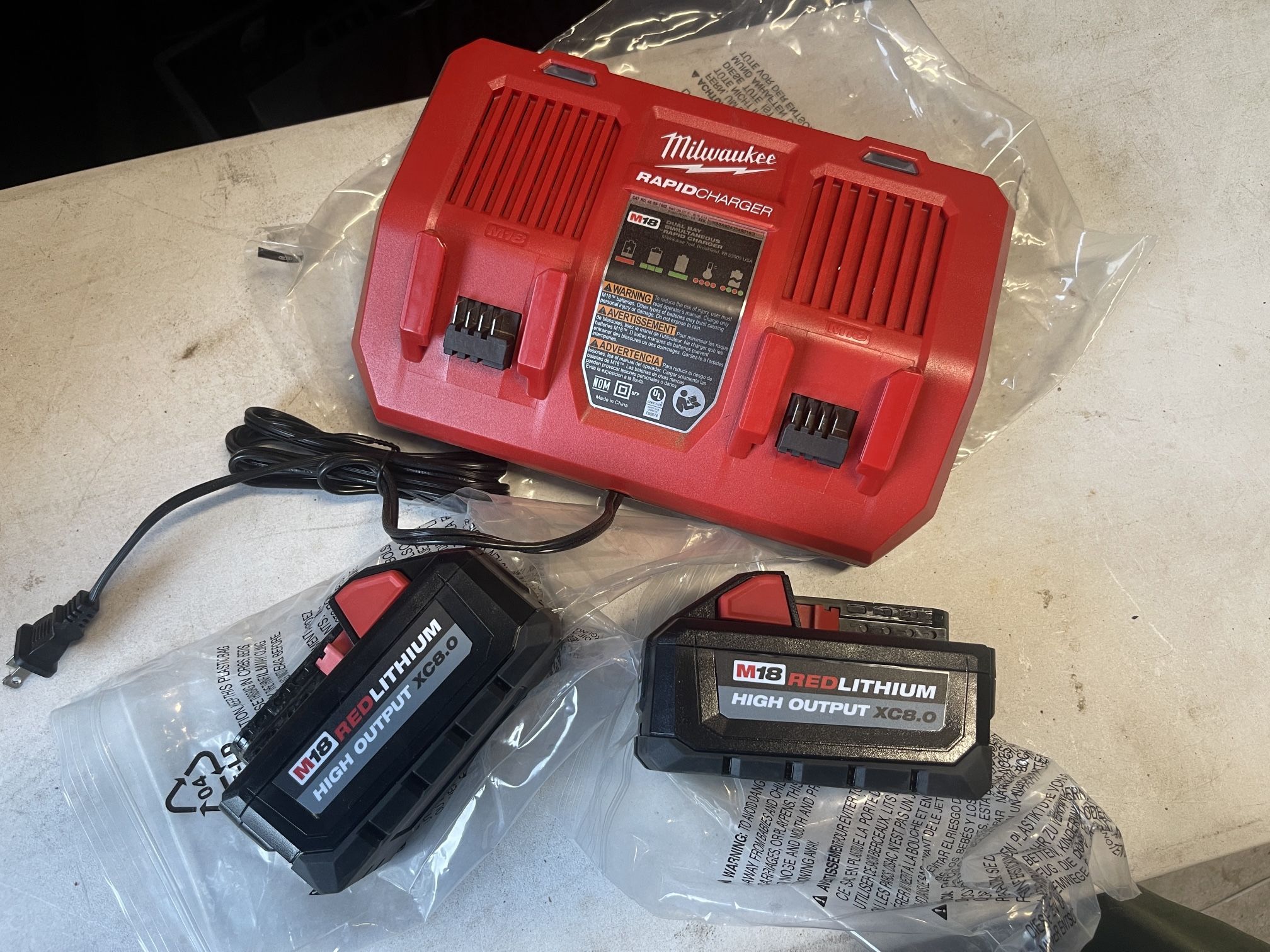 New Milwaukee Batteries & Rapid Dual Charger