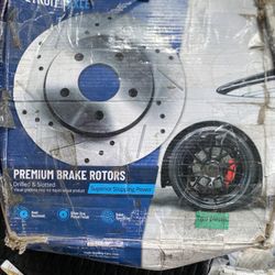 Premium brake rotors front and rear set of 4