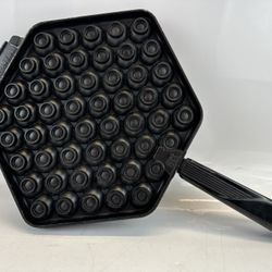 Nordic Ware Egg Waffle Pan Cast Aluminum, Made in USA, 8.5x10.5