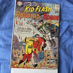 Brave and the Bold #54 DC Comic 1964, Kid Flash Aqualad Robin Origin Teen Titans