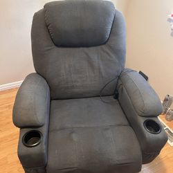 Gray Recliner Massaging Chair