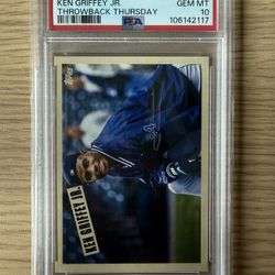 2024 Topps Throwback Thursday Ken Griffey Jr #153 PSA 10 Gem Mint Mariners HOF 🔥