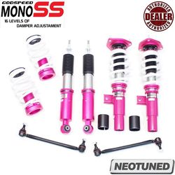 GODSPEED MSS0255 MONOSS DAMPER LOWERING COILOVERS KIT STRUT SHOCK SPRING SUSPENSION FOR VW VOLKSWAGEN BEETLE R-LINE / GSR / TURBO A6 2012-17