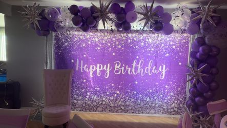 Purple Silver Backdrop 