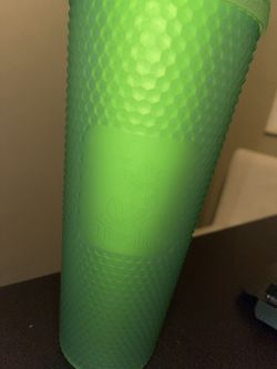 Neon Green Disneyland Starbucks Studded Tumbler