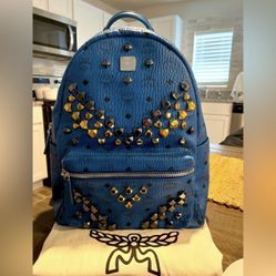 Large MCM Studded Backpack