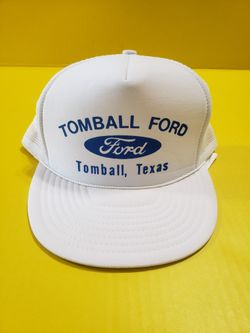 Vintage Tomball Ford Trucker Snapback Hat