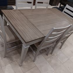 *Manager's Special*---Jessica Farmhouse Storage Dining Table Sets W/6 Chairs---Limited Inventory!!!---Delivery And Financing👍