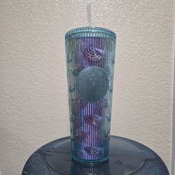Retired RARE Starbucks Purple/iridescent Rainbow Textured Accent Tumbler