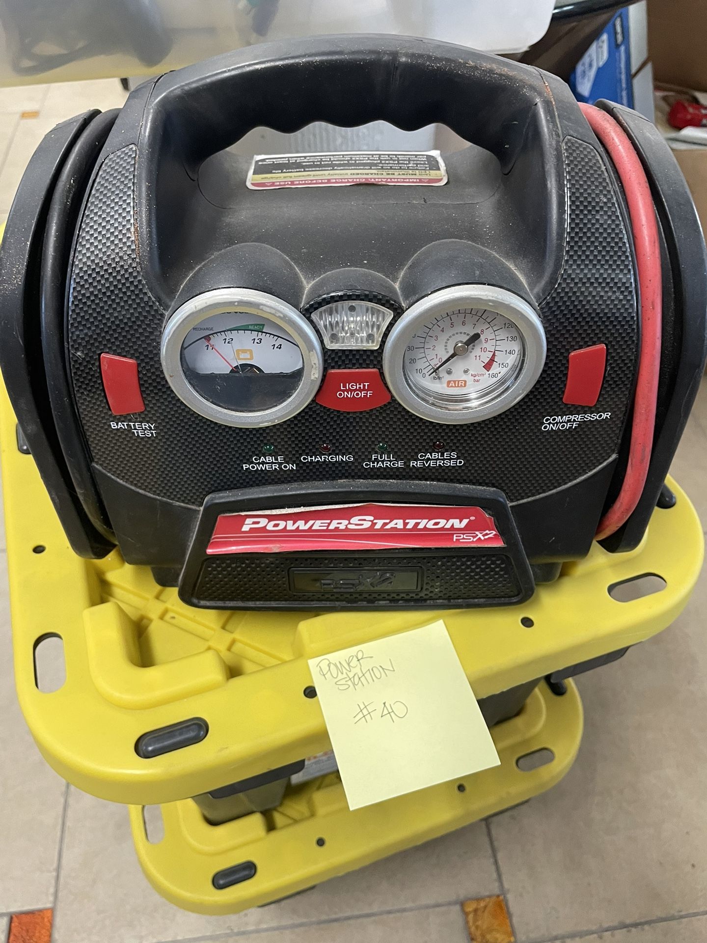 Powerstation PSX2 Heavy Duty Portable Jump Starter LED Work Light Air Compressor