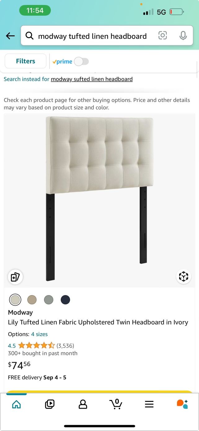 2 Linen Twin Headboards