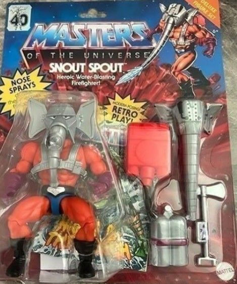 Masters of the Universe Snout Spout 40th Anniversary Action Figure Mattel