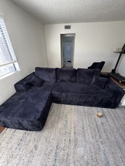 Latitude Run 104" Cloud Sectional Couch With L-shape Chaise, Modern Modular Sofa