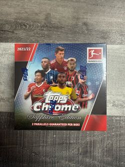 2021-22 Topps Chrome Sapphire Bundesliga Soccer Hobby Box FACTORY SEALED