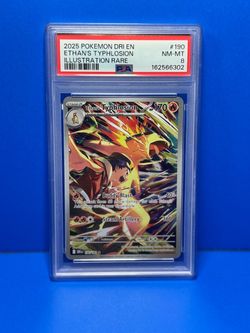 PSA 8 Ethan's Typhloshion Illustration Rare Pokemon Card