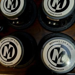 4 Memphis Car Audio 15-MJP68 6.5 inch mid range door speakers for car audio and tweeters