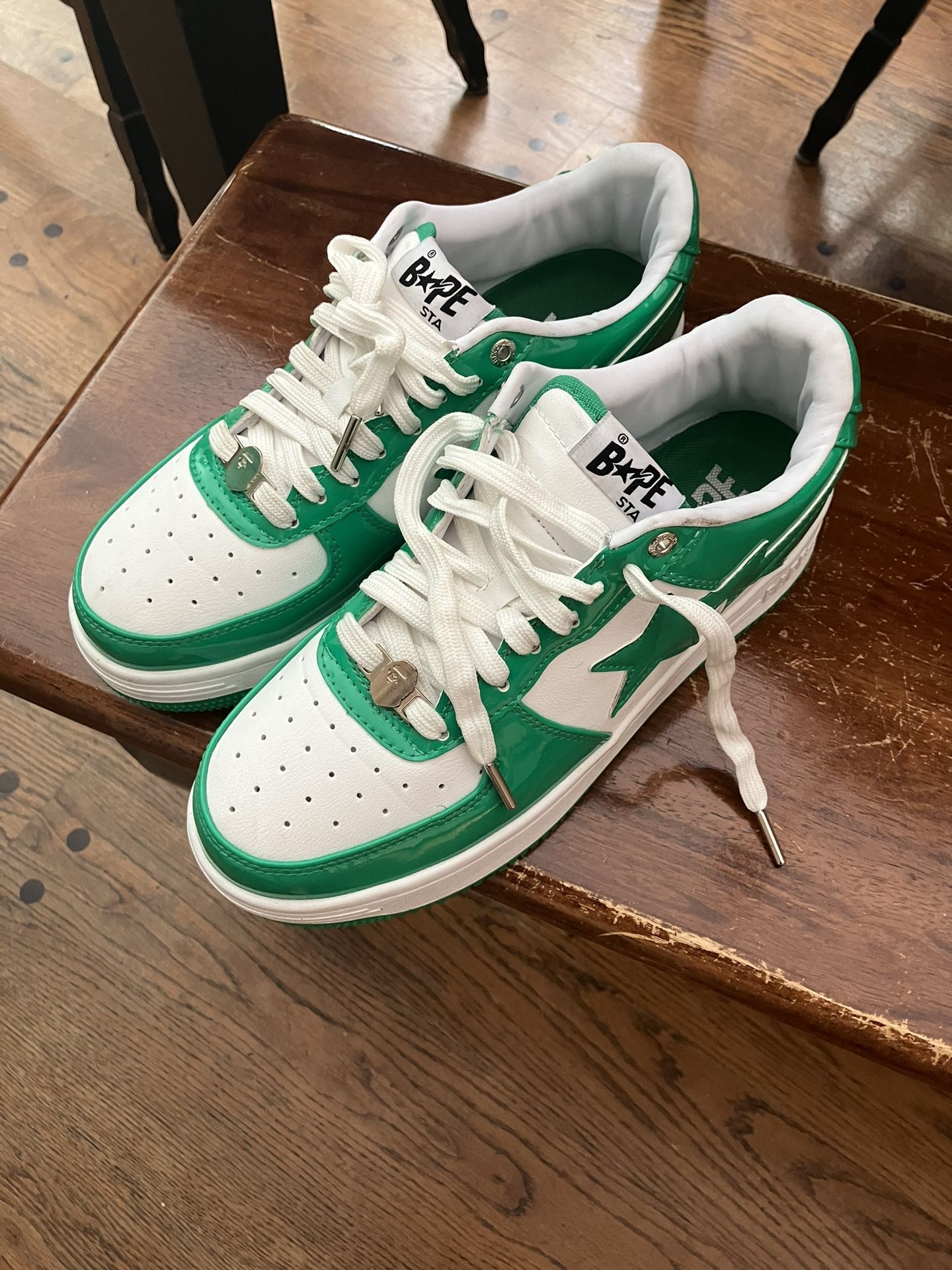 Bathing Ape Sta Shoes- Green, Size 8.5, Worn Once 